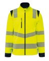 Werkjas Softshell WK afneembare mouwen High Visibility Geel-Navy